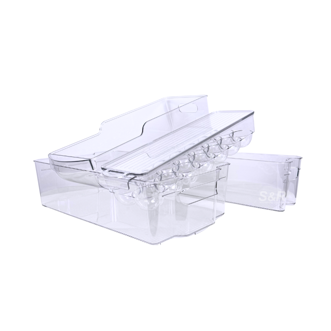 Polder 4-piece Clear Fridge Bins Set
